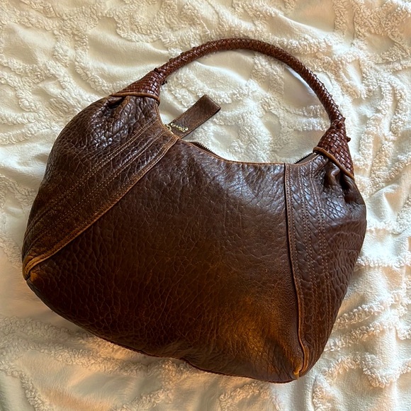 Fendi Handbags - Fendi Spybag Hobo Brown Napa Leather